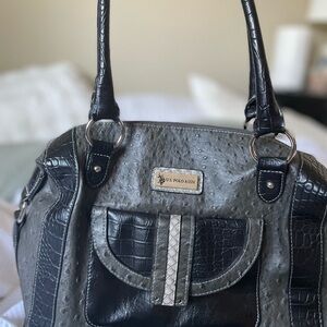 Vintage Y2K U.S POLO purse. NWOT black and grey shoulder bag old money style
